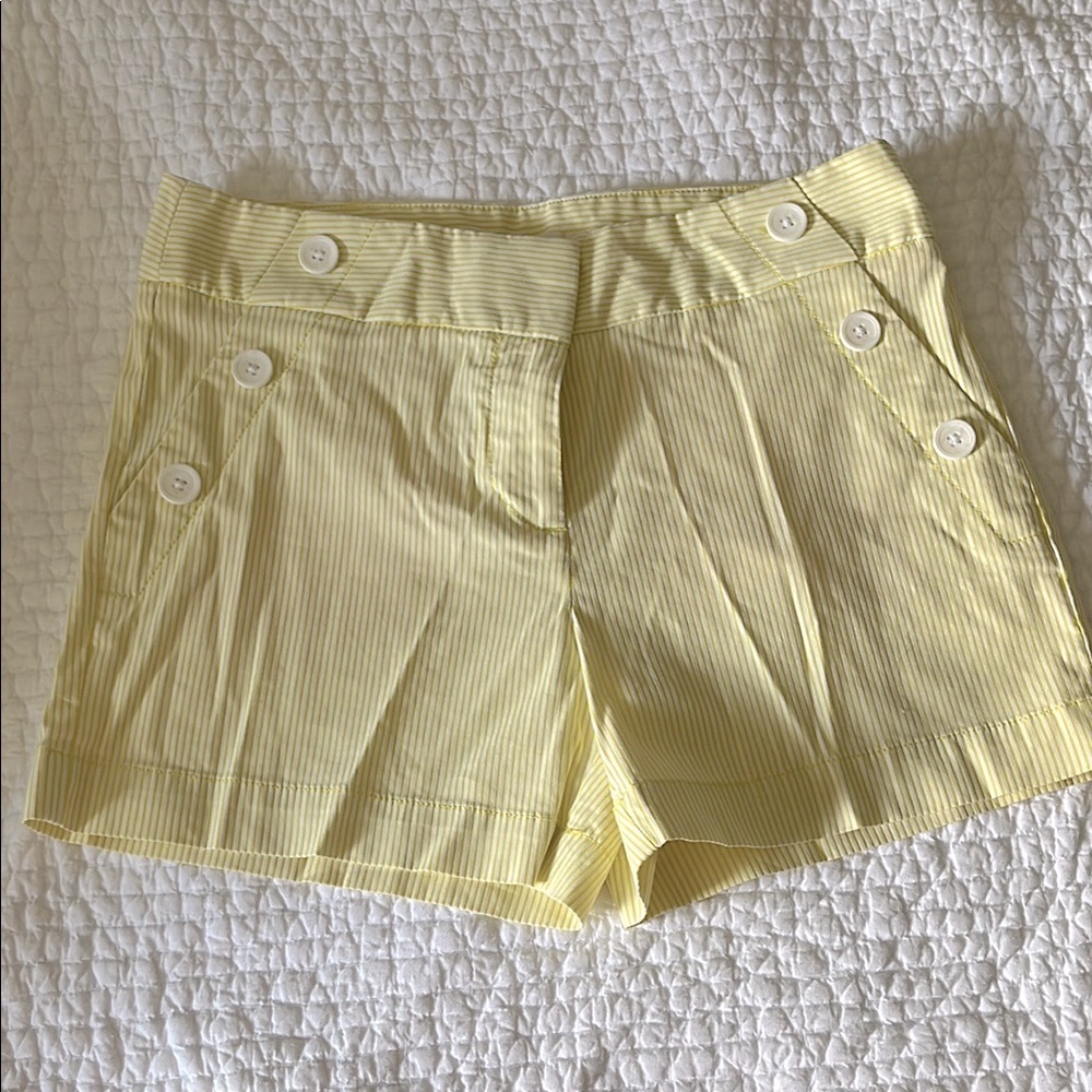 Yellow Striped Women's Shorts